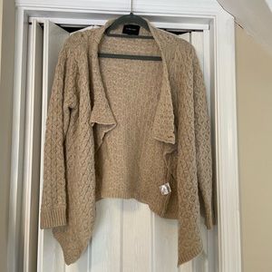 Anthropologie LA FÉ VERTE Tan Open Cardigan